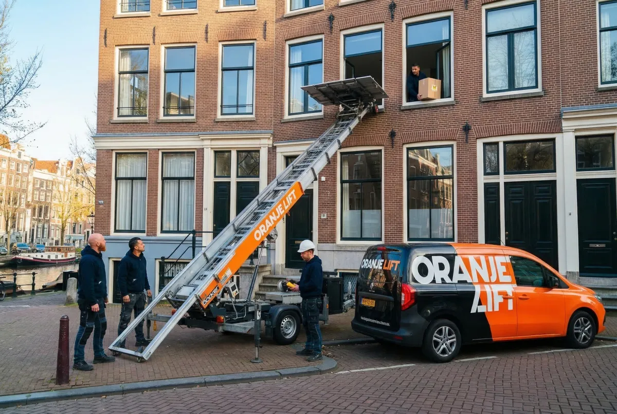 Aanhangerlift bij hoekpand