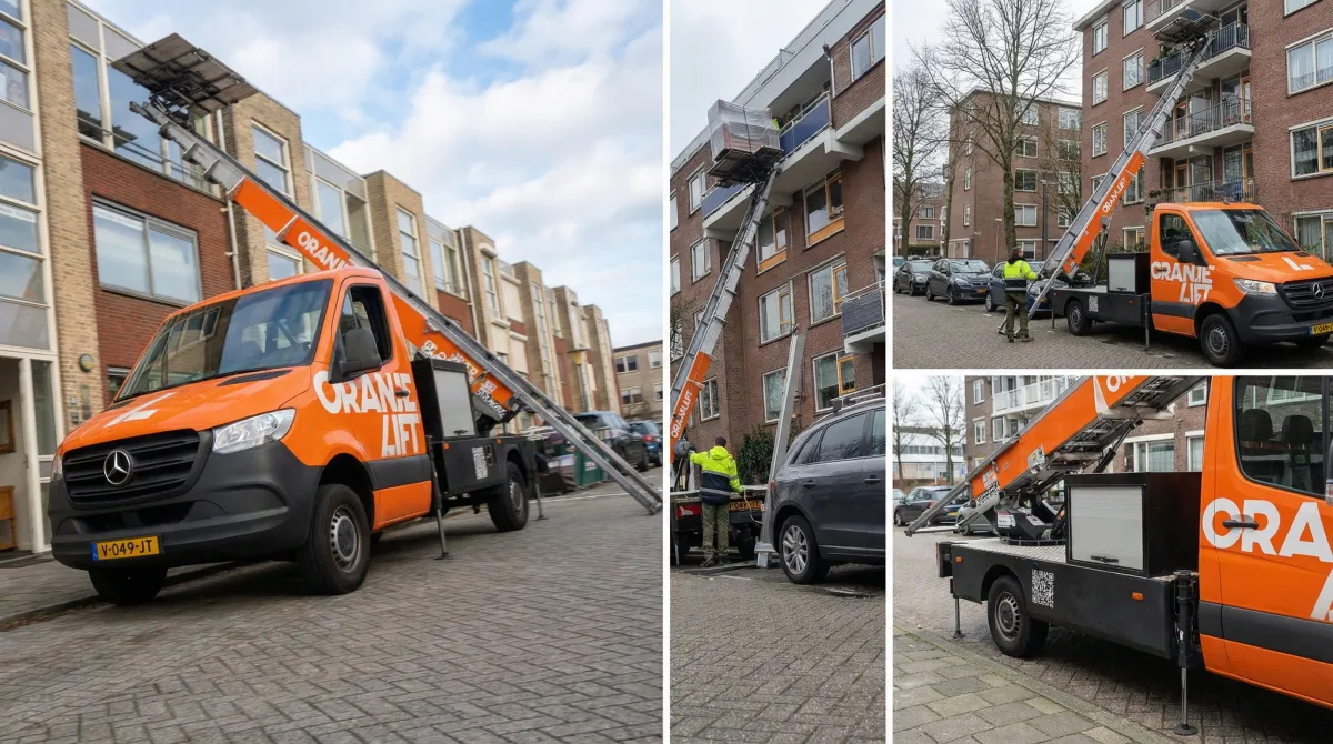 Verhuislift in actie bij verhuizing